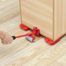 Kit para mover móveis com alavanca e deslizadores