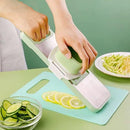Fatiador manual 5 em 1 para legumes e vegetais em aço inox