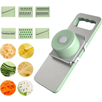 PeelMax - Fatiador de Legumes e Vegetais 5 em 1 de Aço Inox - Entrega Grátis