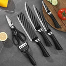Conjunto de facas em inox com 6 peças