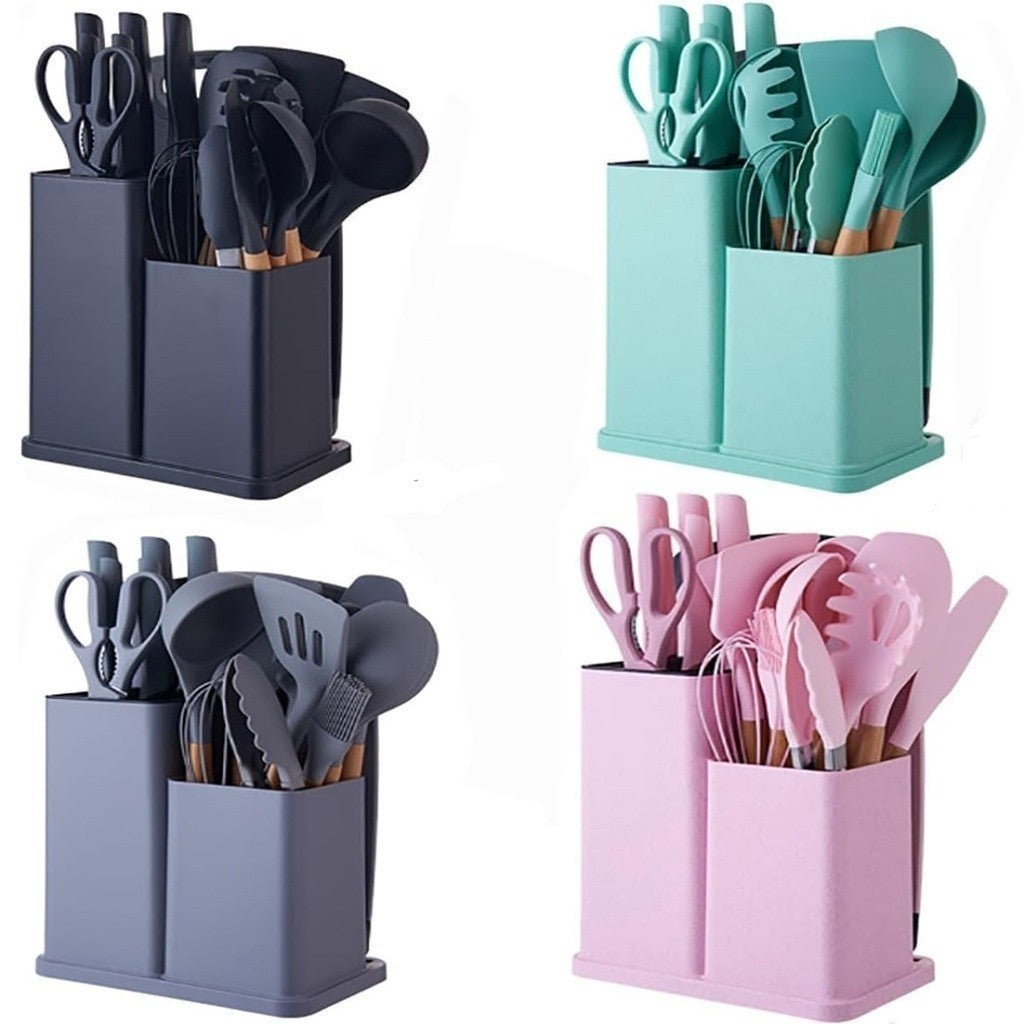 Kit Completo Jogo Utensílios de Cozinha 19 Peças