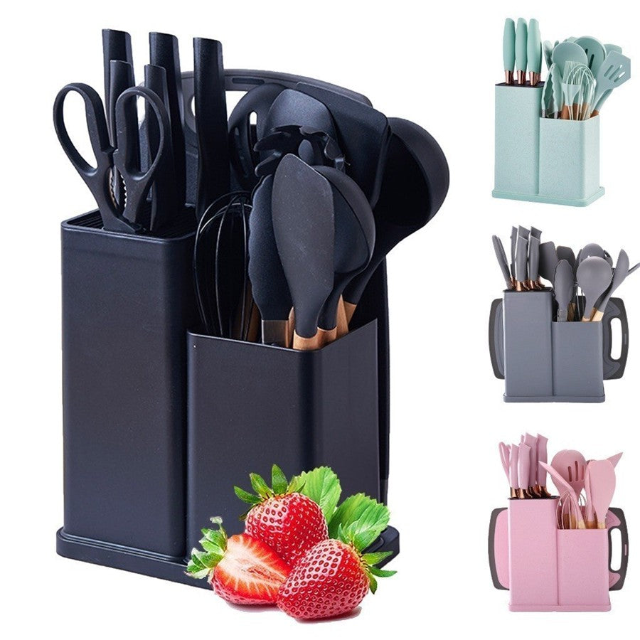 Kit Completo Jogo Utensílios de Cozinha 19 Peças