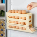 Organizador de ovos com rolagem automática