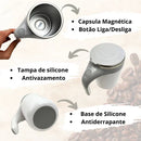 Caneca térmica com misturador de bebidas