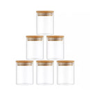 Kit de potes para condimentos com tampa de bambu