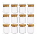 Kit de potes para condimentos com tampa de bambu